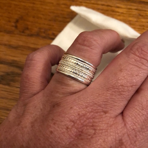 Anna Beck Beaded Cigar Band Ring - Picture 3 of 3